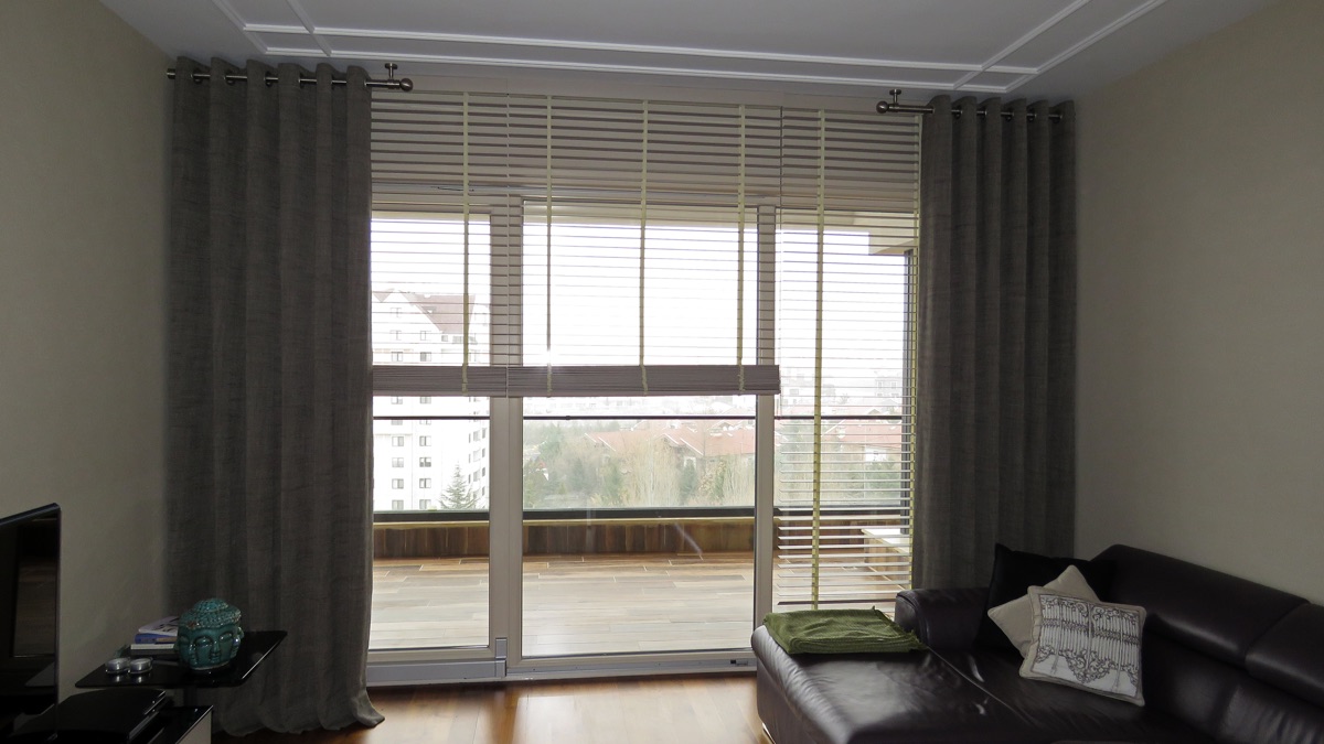 Ahşap jaluzi fon perde