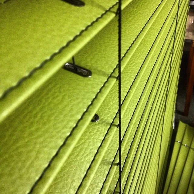 Leather curtain installation, view 7