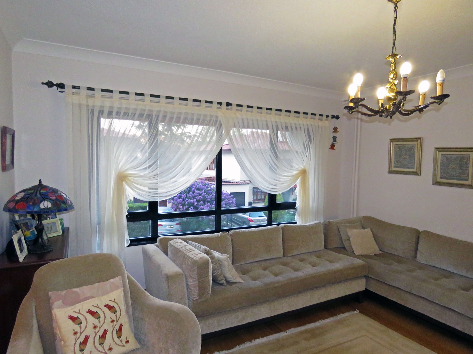 kruvaze perde klasik salon
