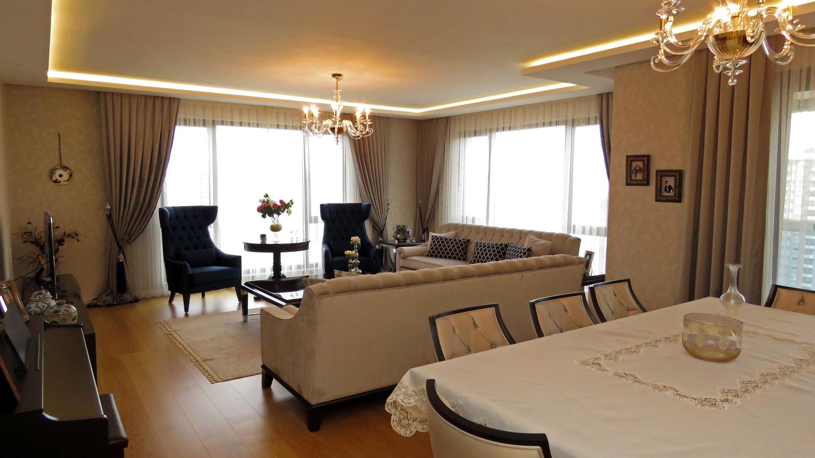 salon perde klasik yasam alani