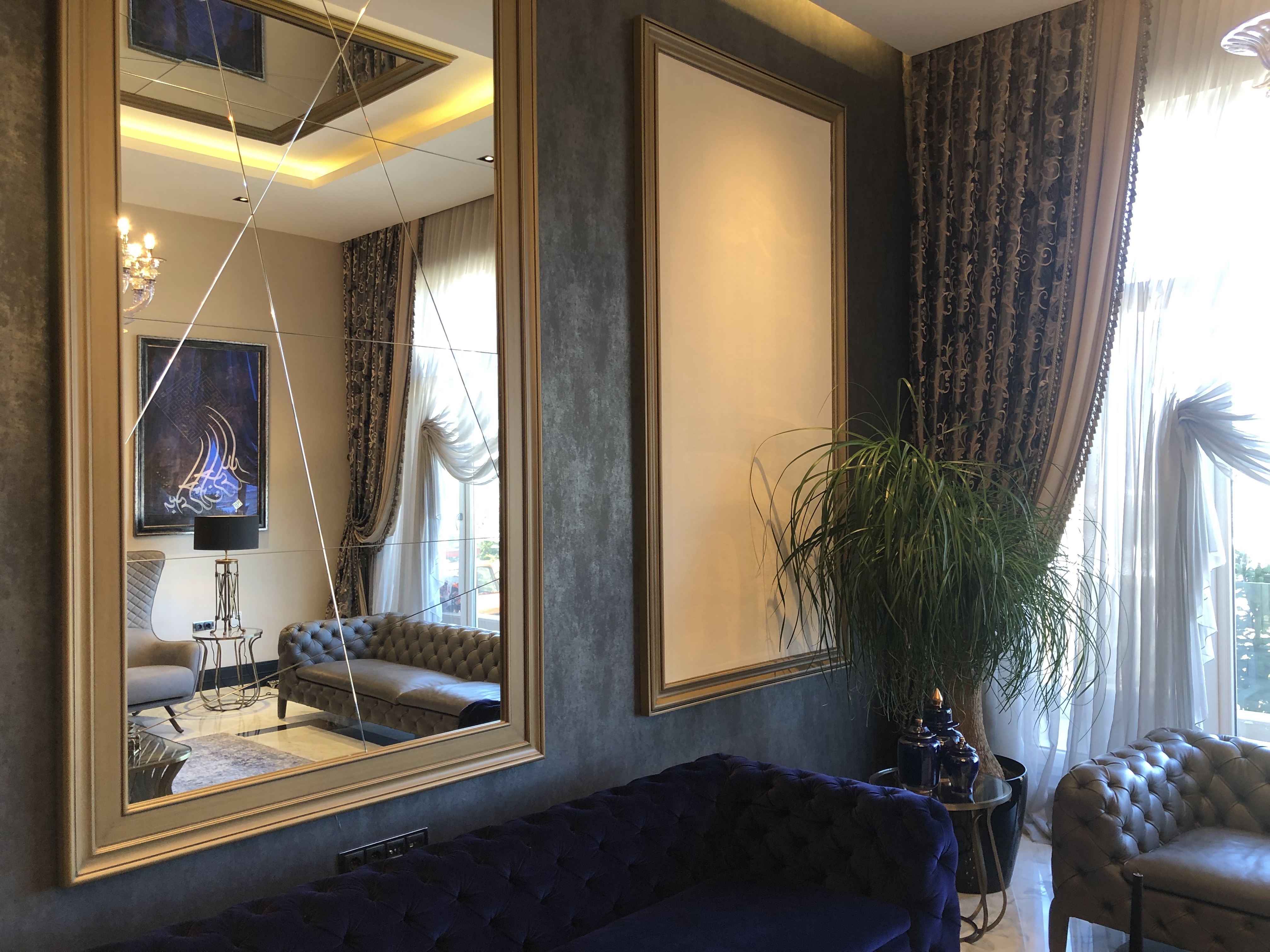Beysu Konakları, Mutlukent – Tall-window Curtains — curtain installation, view 4