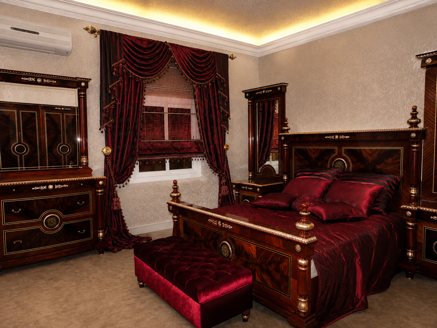 Private Villa in Libya – Classic Curtains — curtain installation, view 2