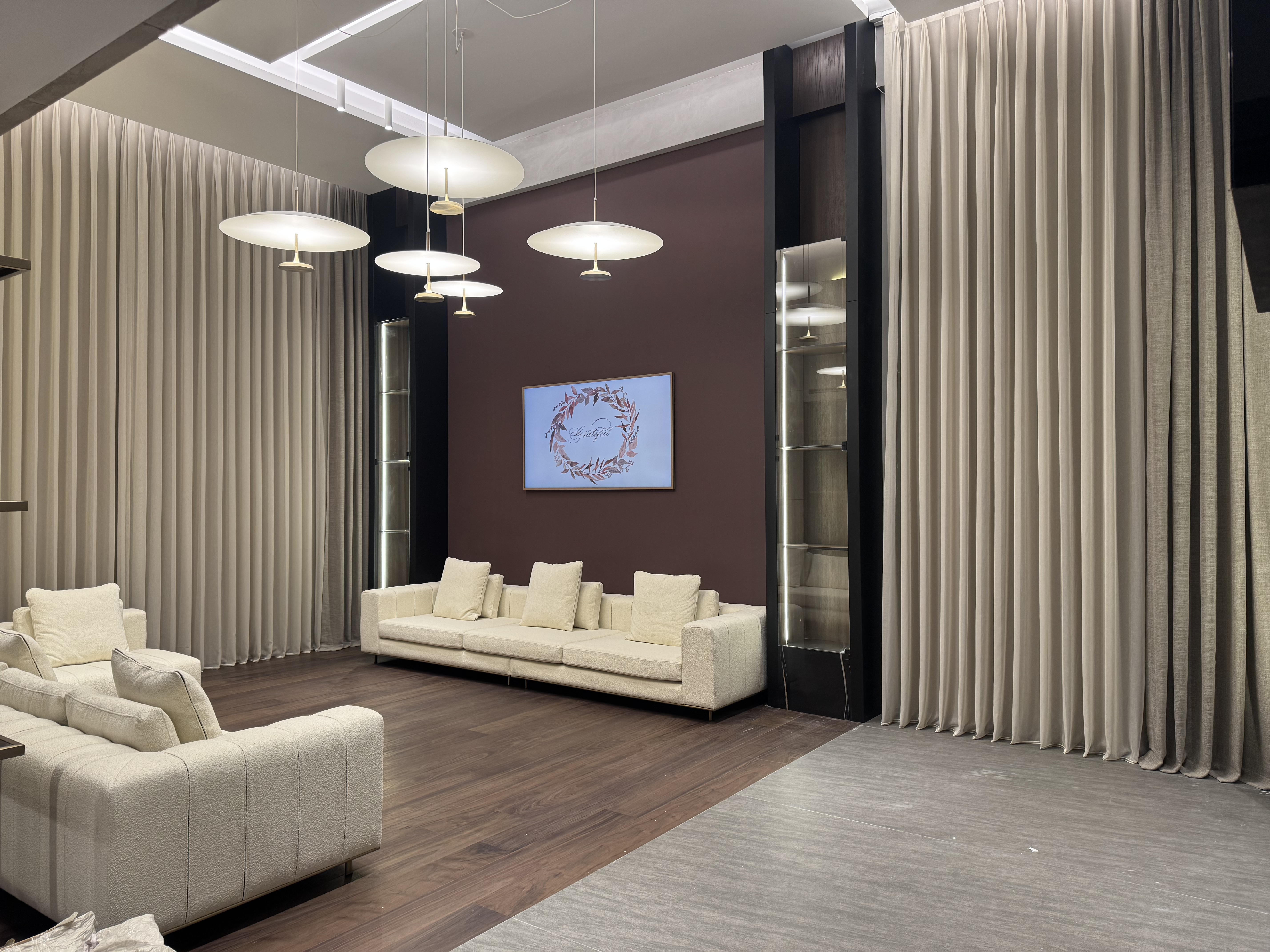 Santra Villa, Çayyolu — completed curtain installation