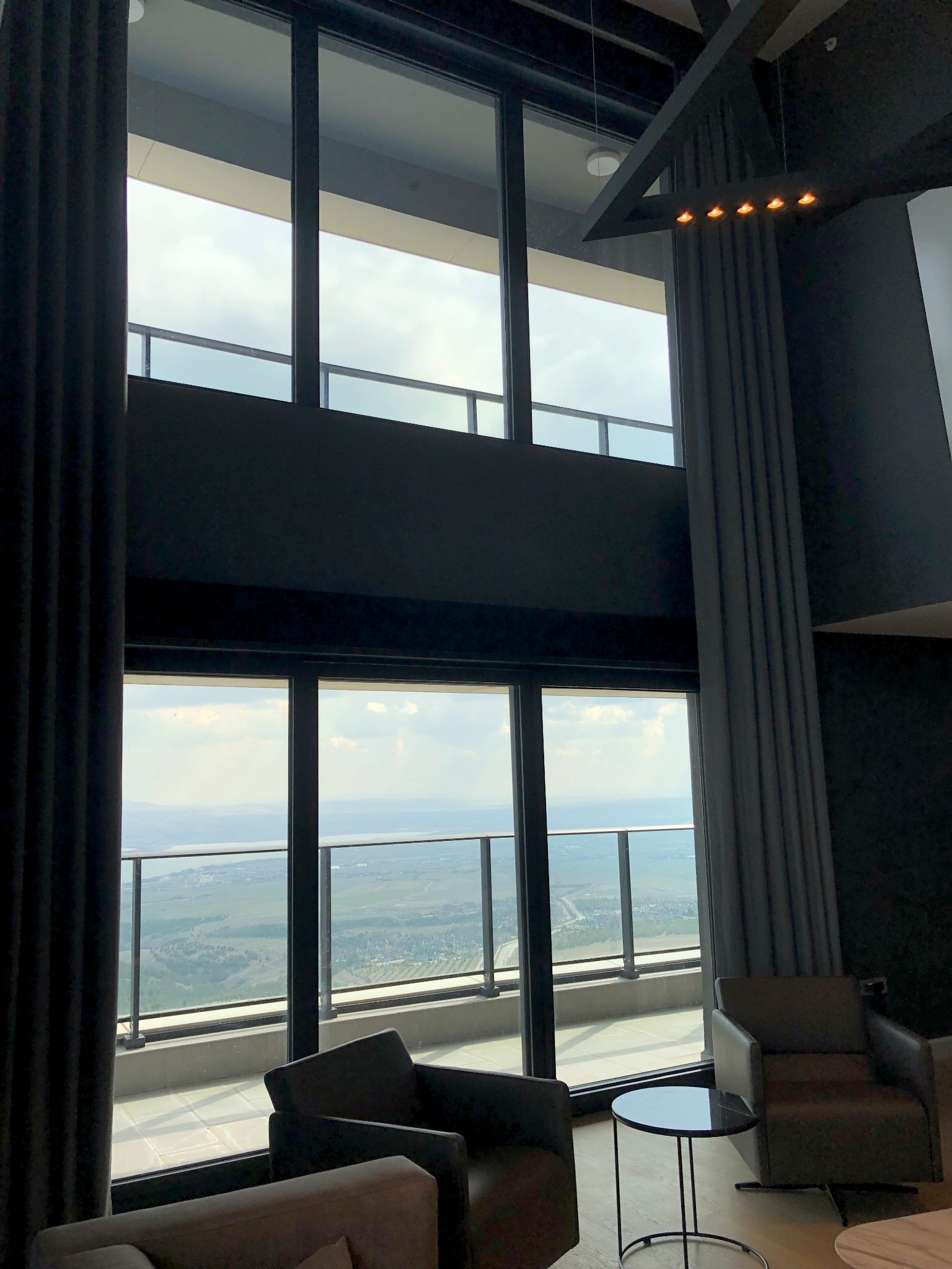 Uptown İncek Residence, Ankara — curtain installation, view 2