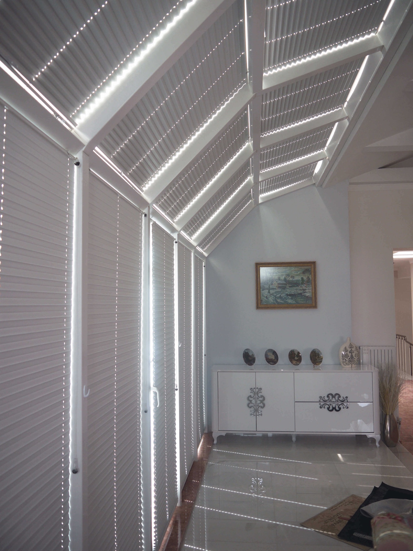 Plise Perde - Eğik Pencere