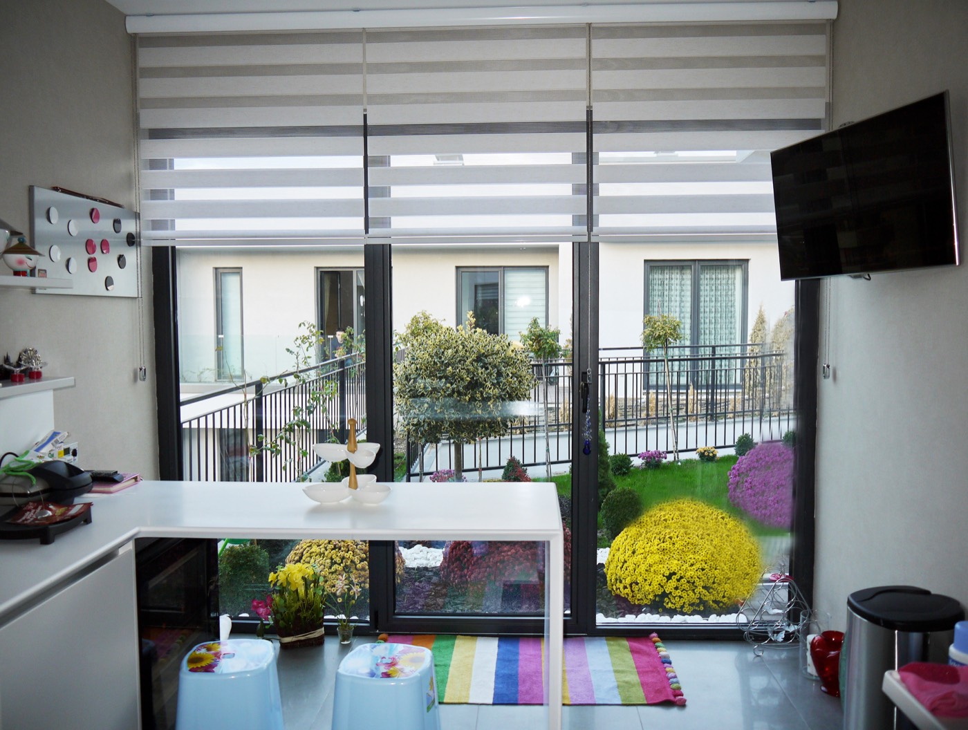 Zebra stor perde mutfak